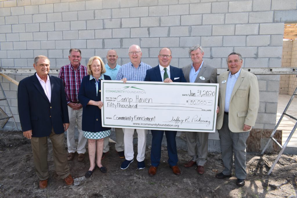 Camp Haven receives $50,000 check from IRCF's Community Enrichment Fund. 