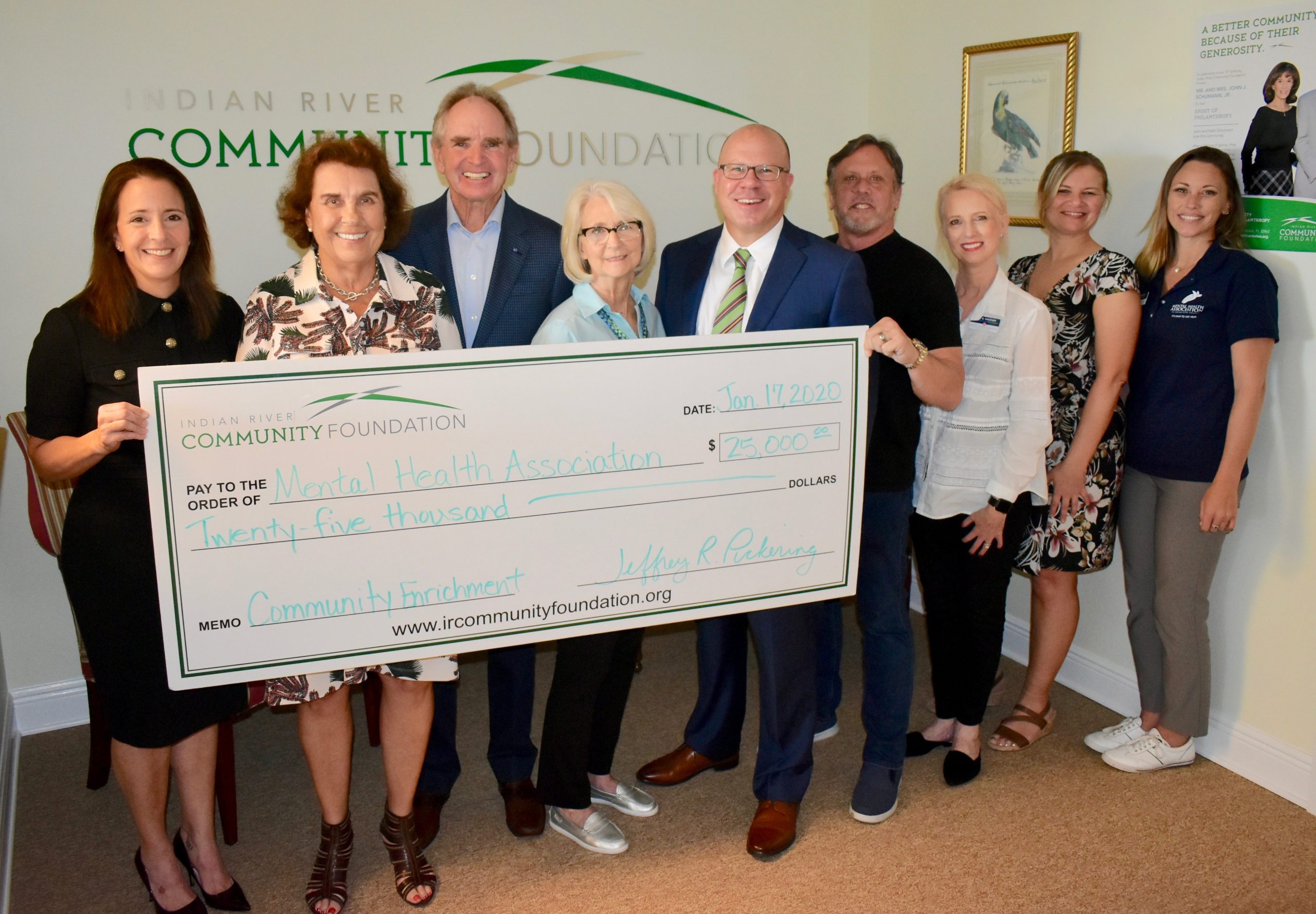 Indian River Community Foundation Awards $25,000 to the Mental Health Association