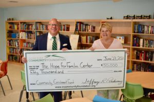 Check Presentation to The Hope for Families Center from Indian River Community Foundation.