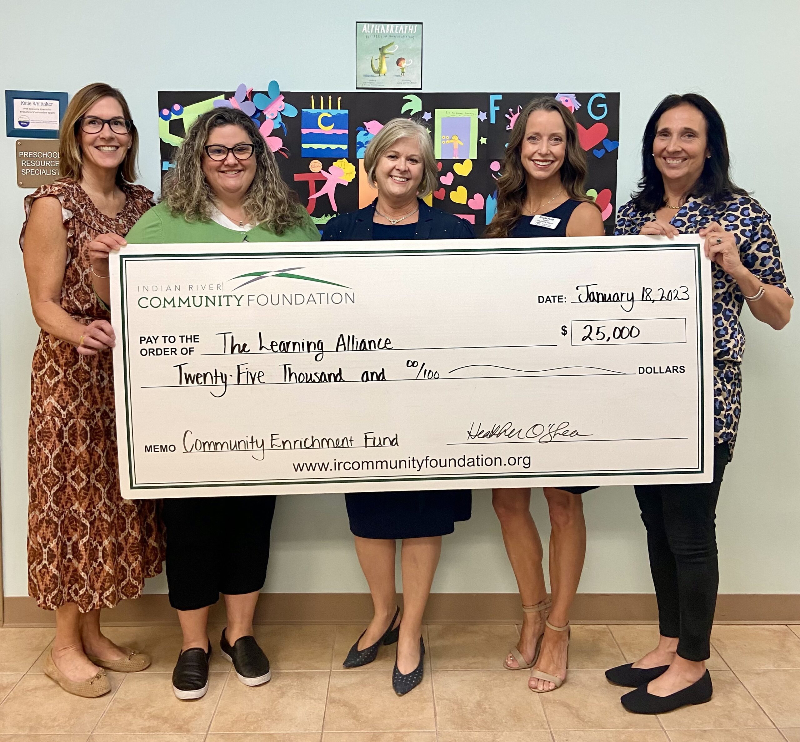 IRCF Awards The Learning Alliance $25,000